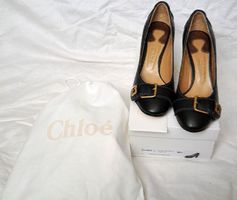 Chloé Damen Pumps schwarzes Leder mit Kaufbeleg NP CHF 654
