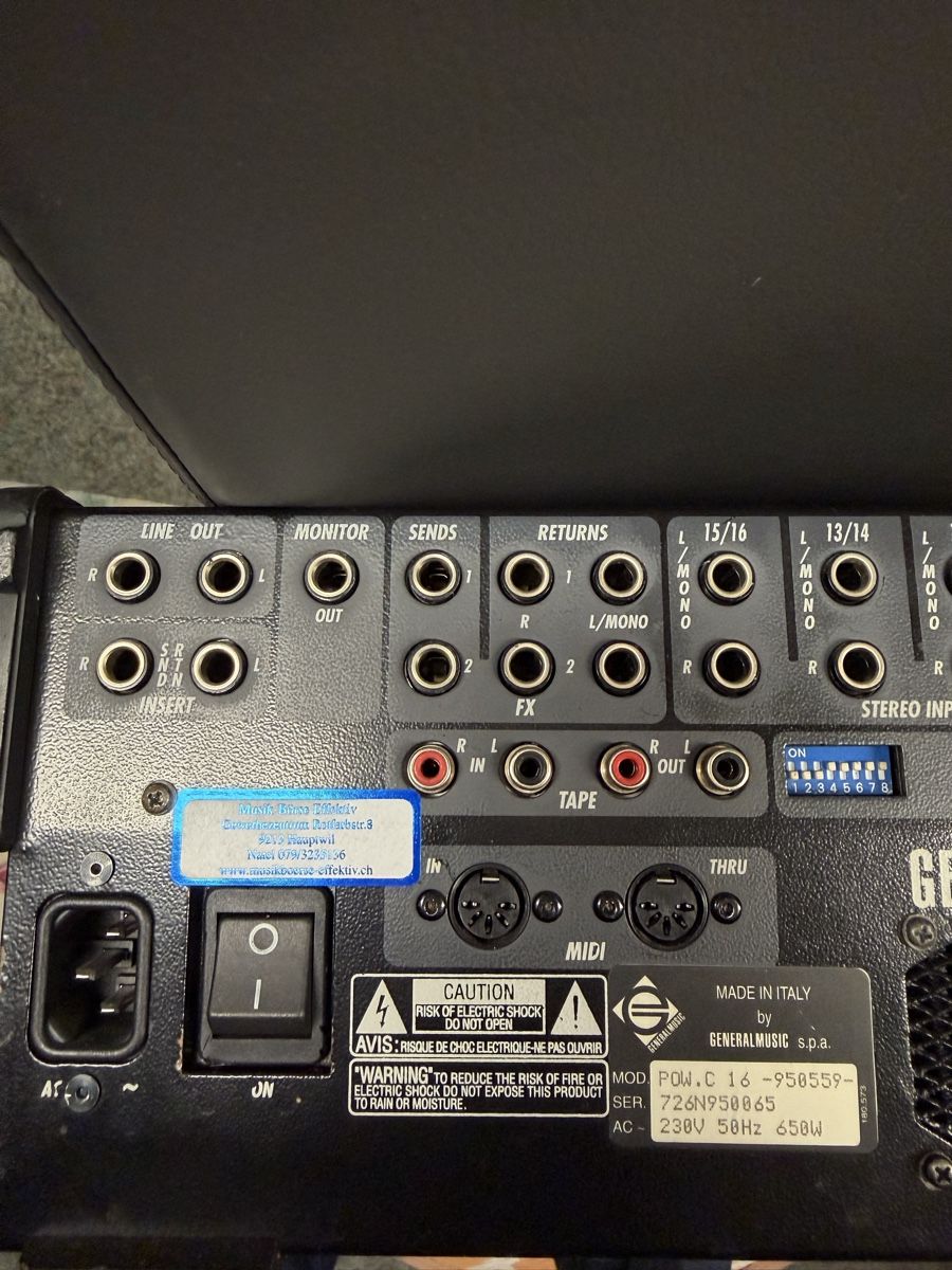 Console di mixaggio:  Generalmusic Powercase 16 – Usato da Hauptwil venduto da musikboerse 4