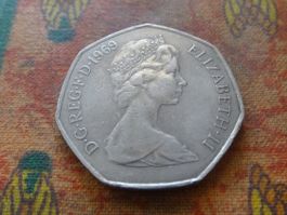 ROYAUME-UNI  50 Pence  1969