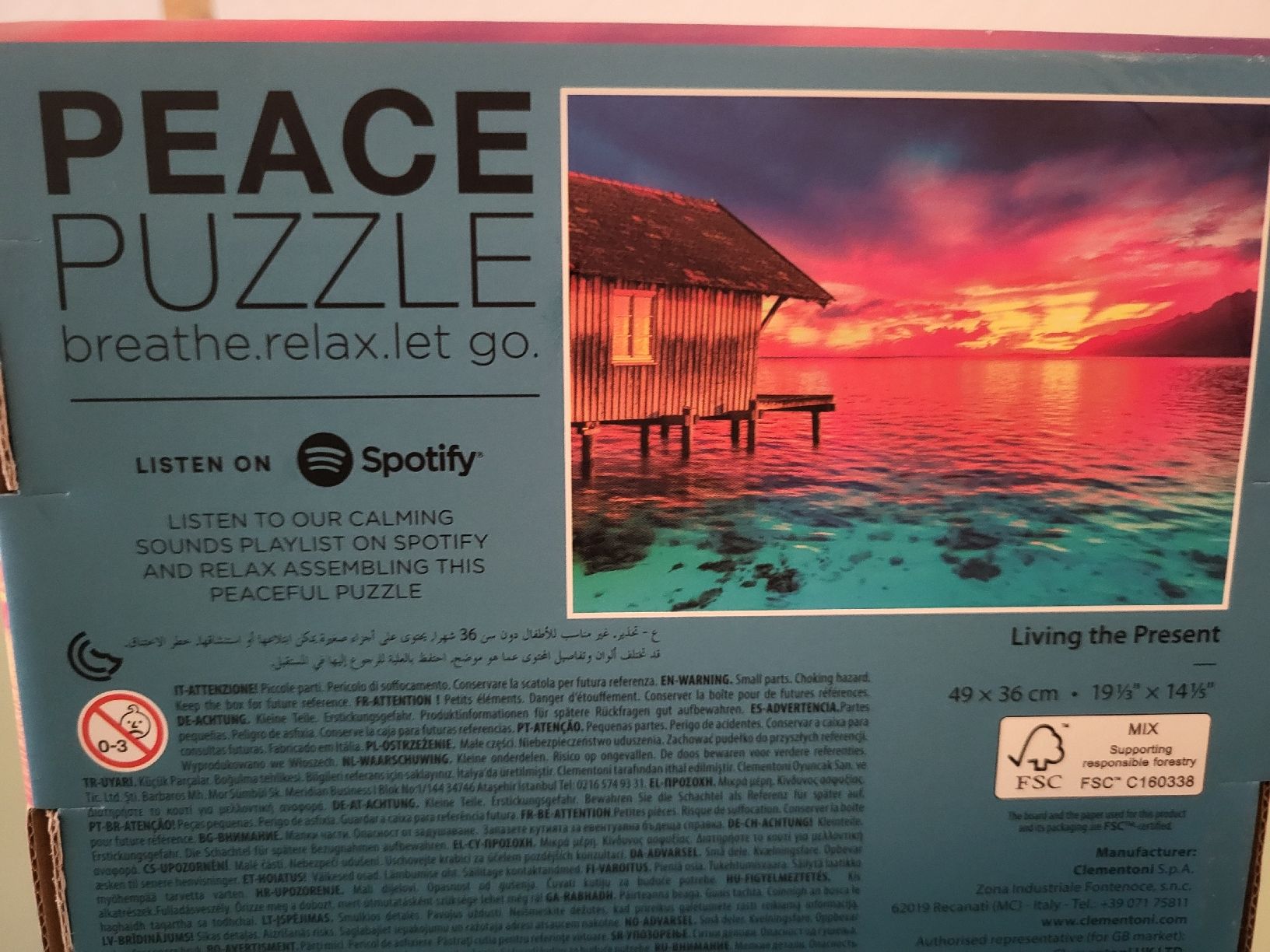 Clementoni Puzzle: Clementoni "Peace Puzzle" mit dem Motiv "The Flow – Nuovo e nell'imballaggio originale da Bern venduto da Iagtaoy 1