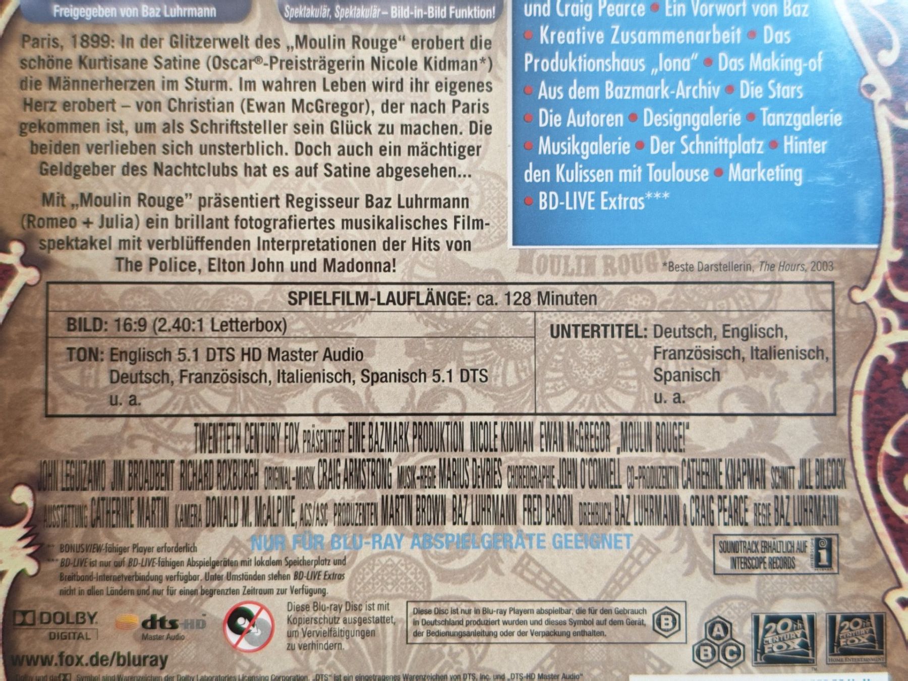Alle DVDs: Moulin Rouge! – Gebraucht aus Liestal von Kratzilla 3
