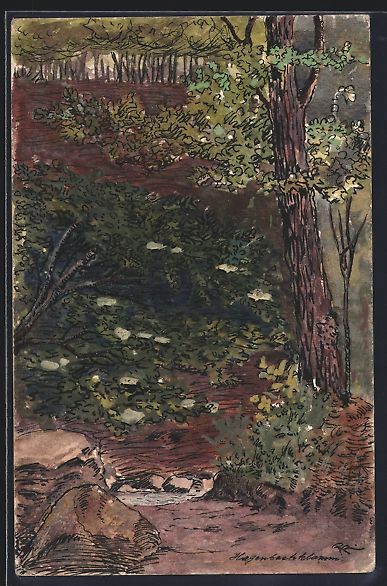 Cartes postales: Handgemalt sign. Andreas Schiebler: St.  – D'occasion à Berlin par bartko-reher