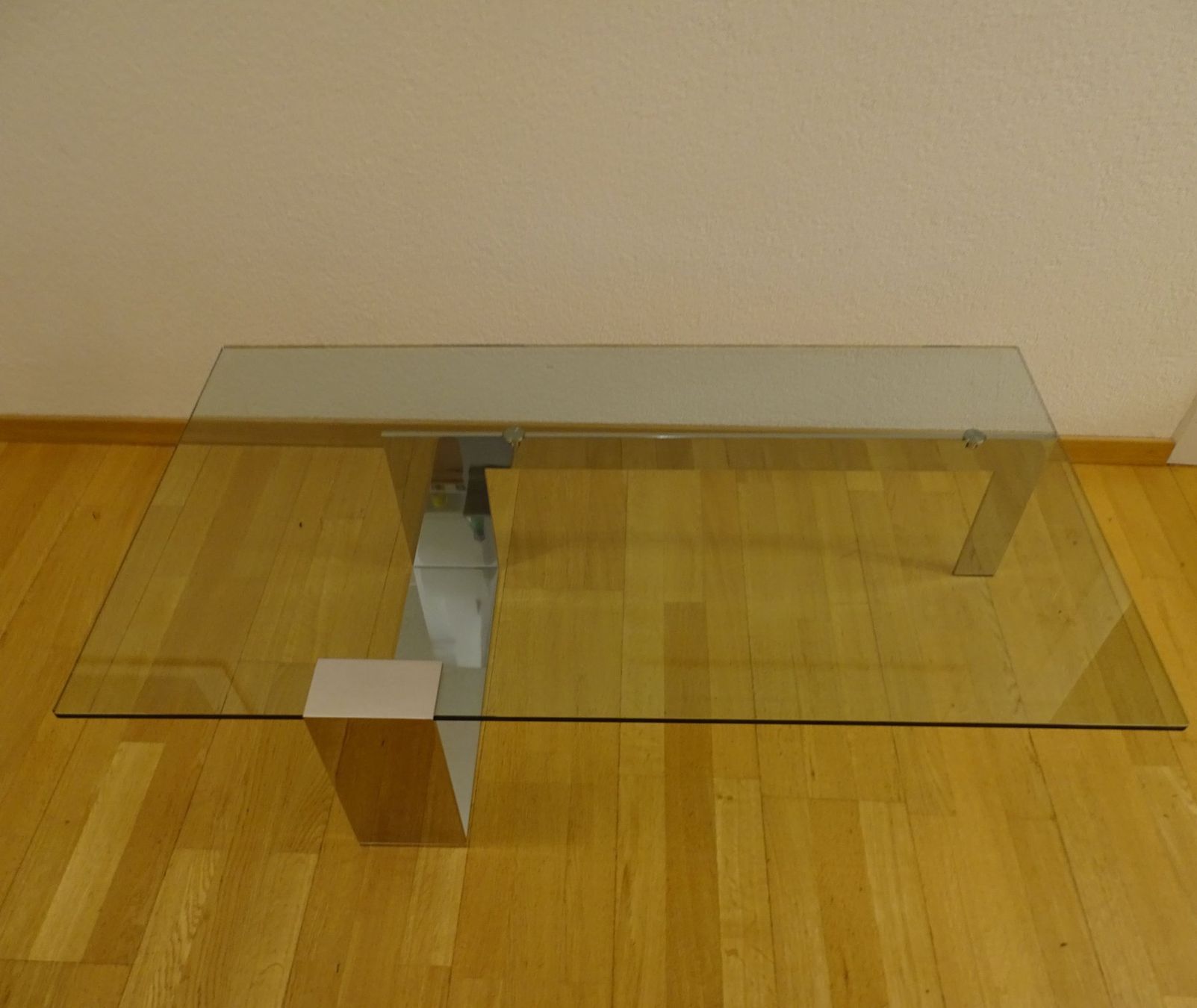 Tavoli: Tonelli PLINSKY Glas Couchtisch – Chromfuss – Usato da Solothurn venduto da hli_n69n 1
