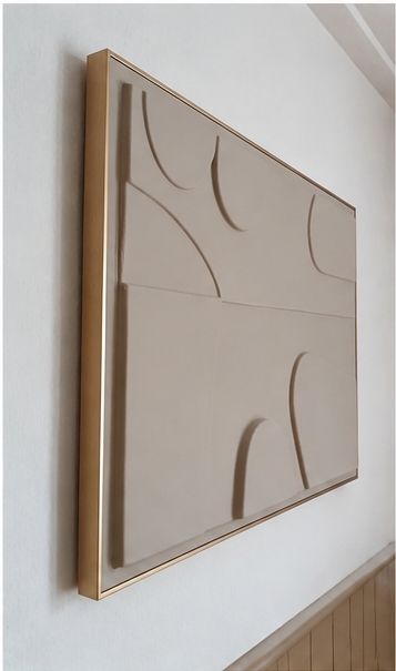 Poster & Bilder: Abstraktes Wandbild Beige mit Rahmen – Gebraucht aus Rothrist von Desiree_Charlotte 1