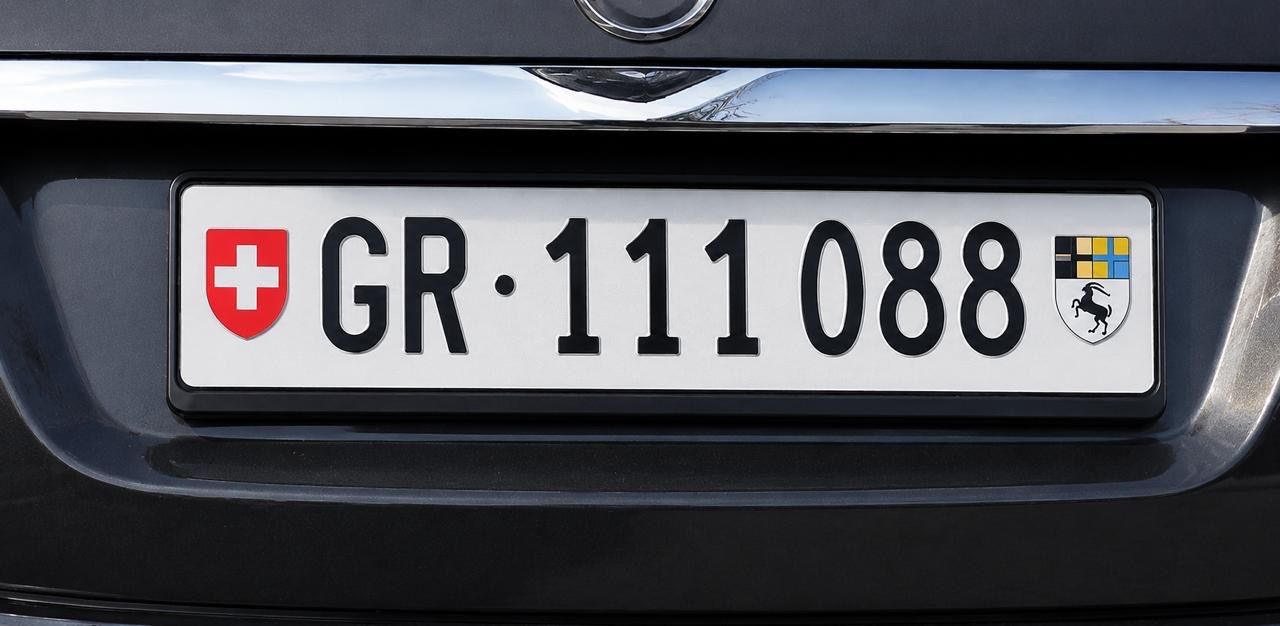 Schilder: Kontrollschild GR – Gebraucht aus Chur von Mamali5