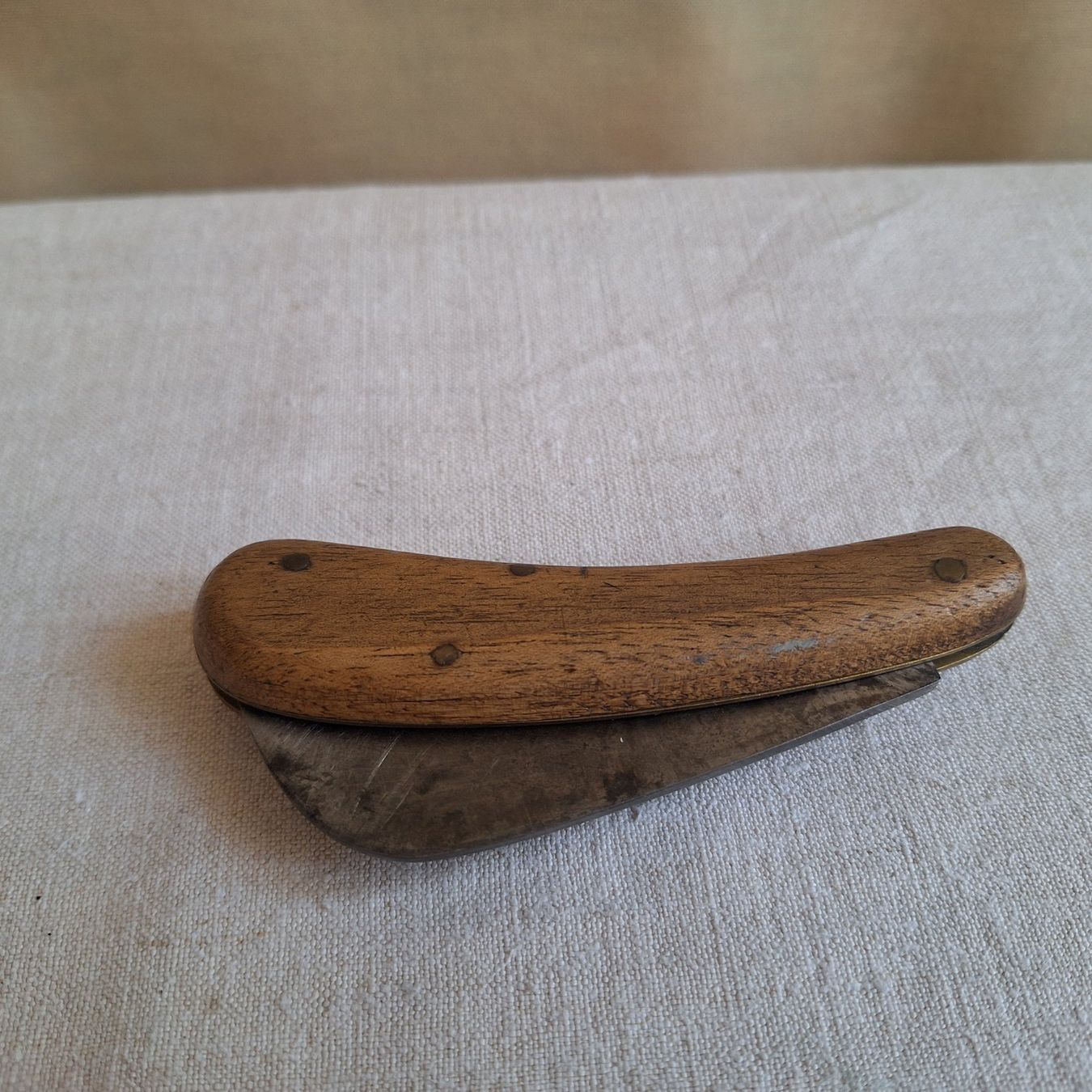 Zubehör: Versand möglich, altes Klappmesser, Holzgriff, Initialen J Z – Gebraucht aus Winterthur von Goldpipau 1