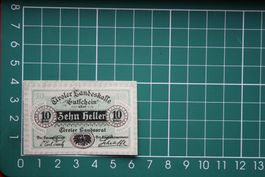 currency emergency money austria tirol 10 heller 1920