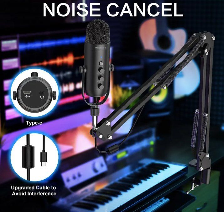 Microfoni: USB Studio-Kondensatormikrofon Set mit Boom Arm – Nuovo e nell'imballaggio originale da Châtelaine venduto da topshop.switzerland 3