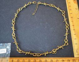 Halskette Y-04 – Stacheldraht bronzefarbig