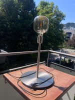 SKAFTET Tischlampe 38 cm – Nickel / inkl. grosser Glühb
