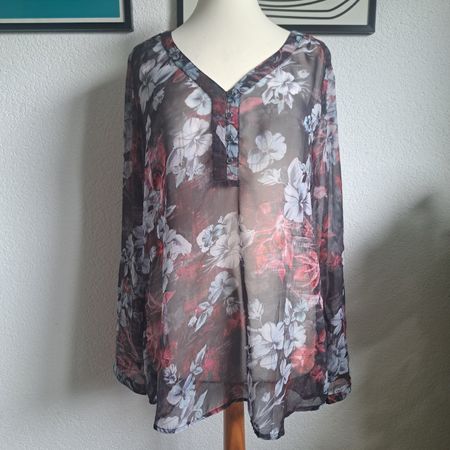 Street One Sommerbluse, Gr. 40 Blumenmuster, Top Zustand