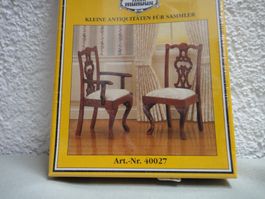 Stilmöbelbausatz Mini Mundus, 1:12, 2 Chippendale-Stühle