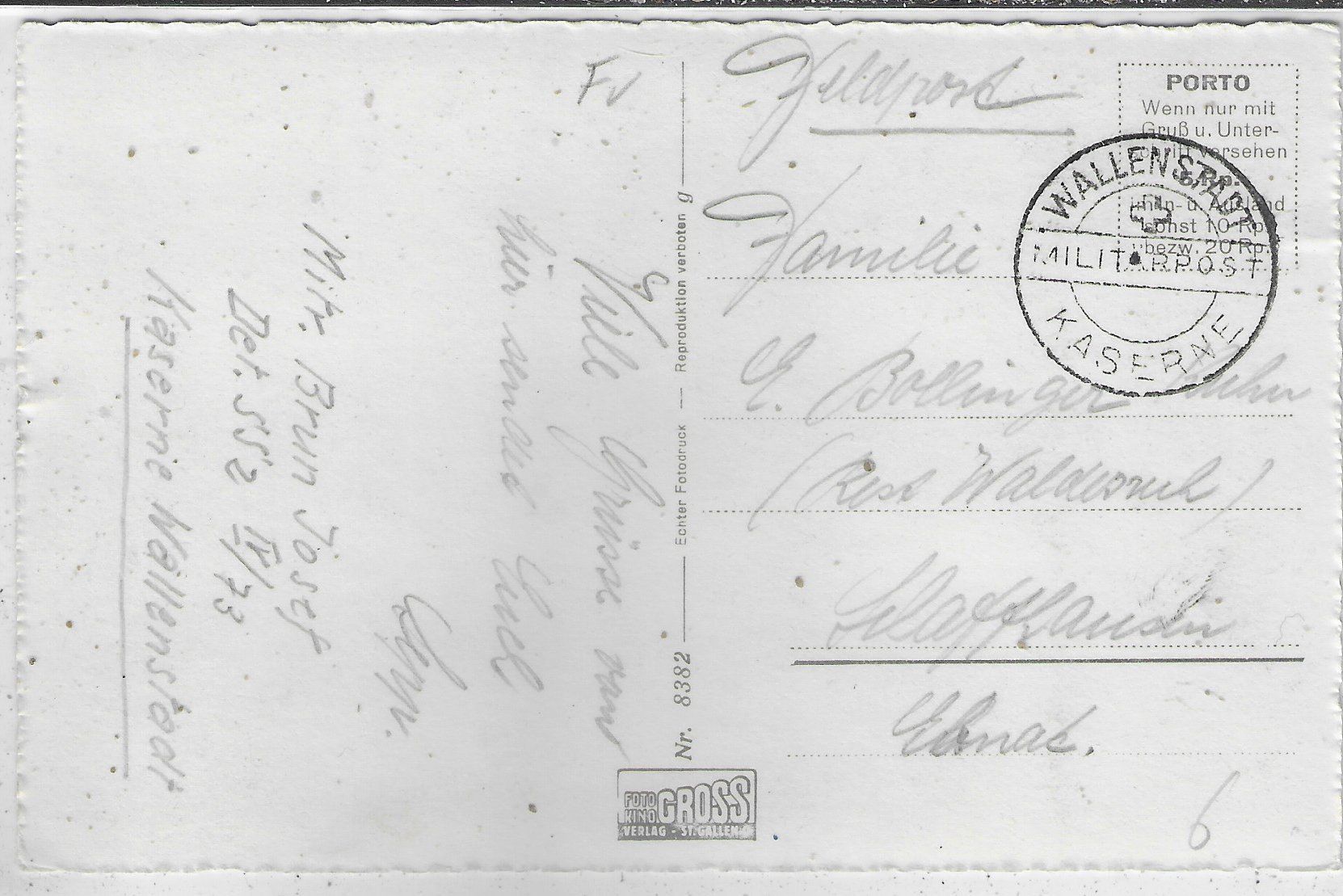 Cartoline postali: Wallenstadt mit Churfirsten – Usato da Ettingen venduto da Kartenplanet 1