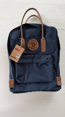 Fjällraven Rucksack blau/braun (Leder) ungetragen