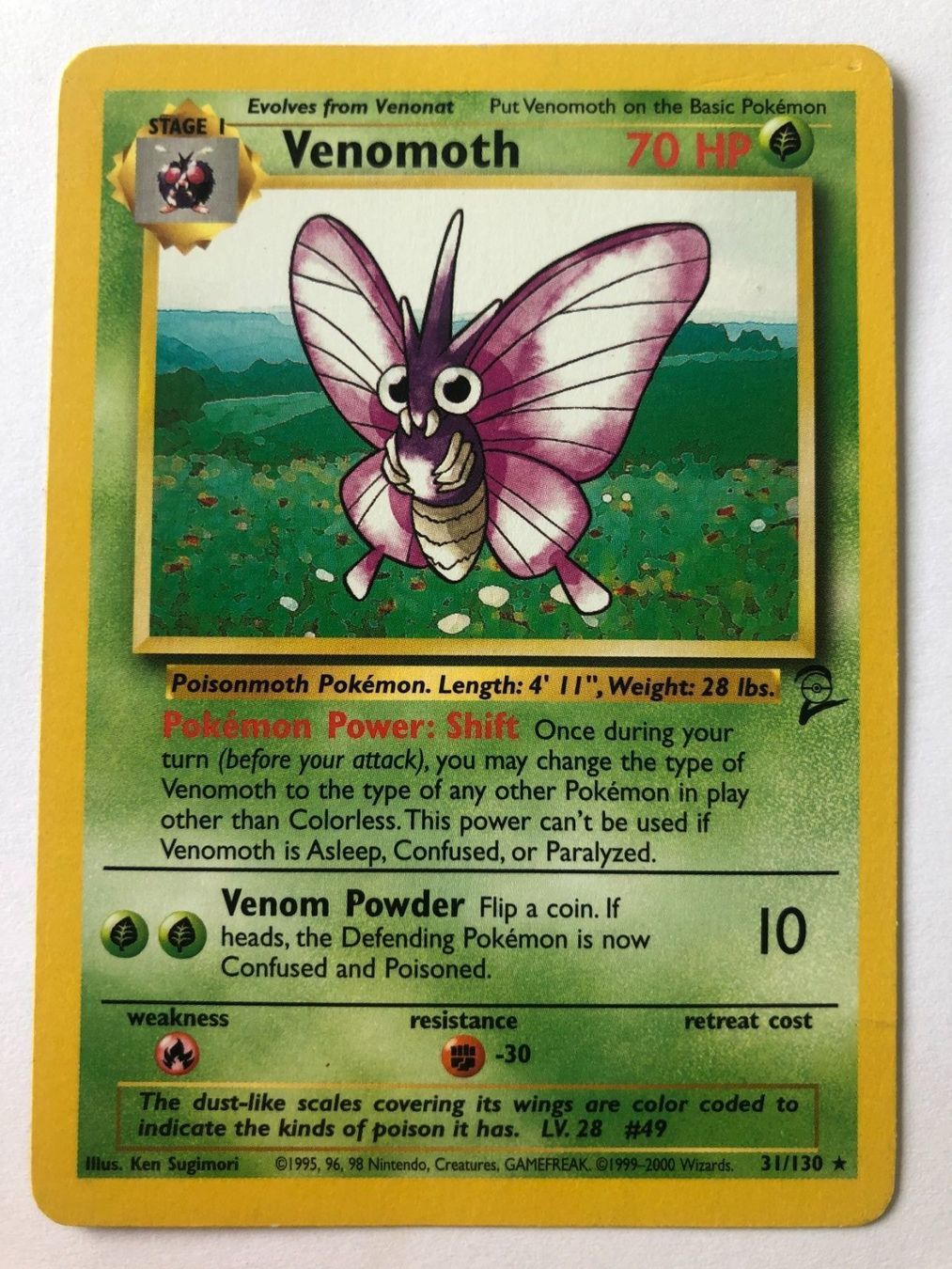 Pokémon Sammelbilder & Trading cards: Venomoth - Base Set 2 - Pokemon – Gebraucht aus Nussbaumen AG von Bika-Shop