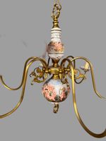Vintage Capodimonte style chandelier 6 arm Lights Porcelain