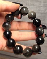 Silber Obsidian Armband 16mm