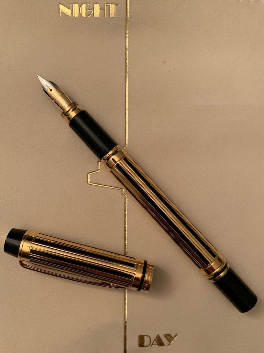 Stylo Plume Waterman MAN 200 - Plume En Or, Résine Noire, à Cartouches, Occasion