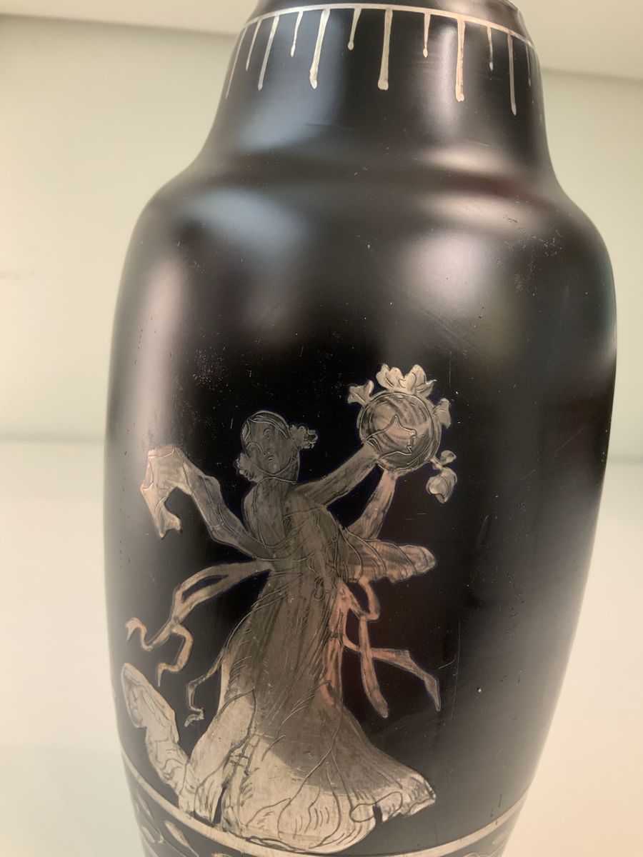Vasi & Recipienti: Vase en verre noir et argent – Usato da rolle venduto da Tontonjulot 2