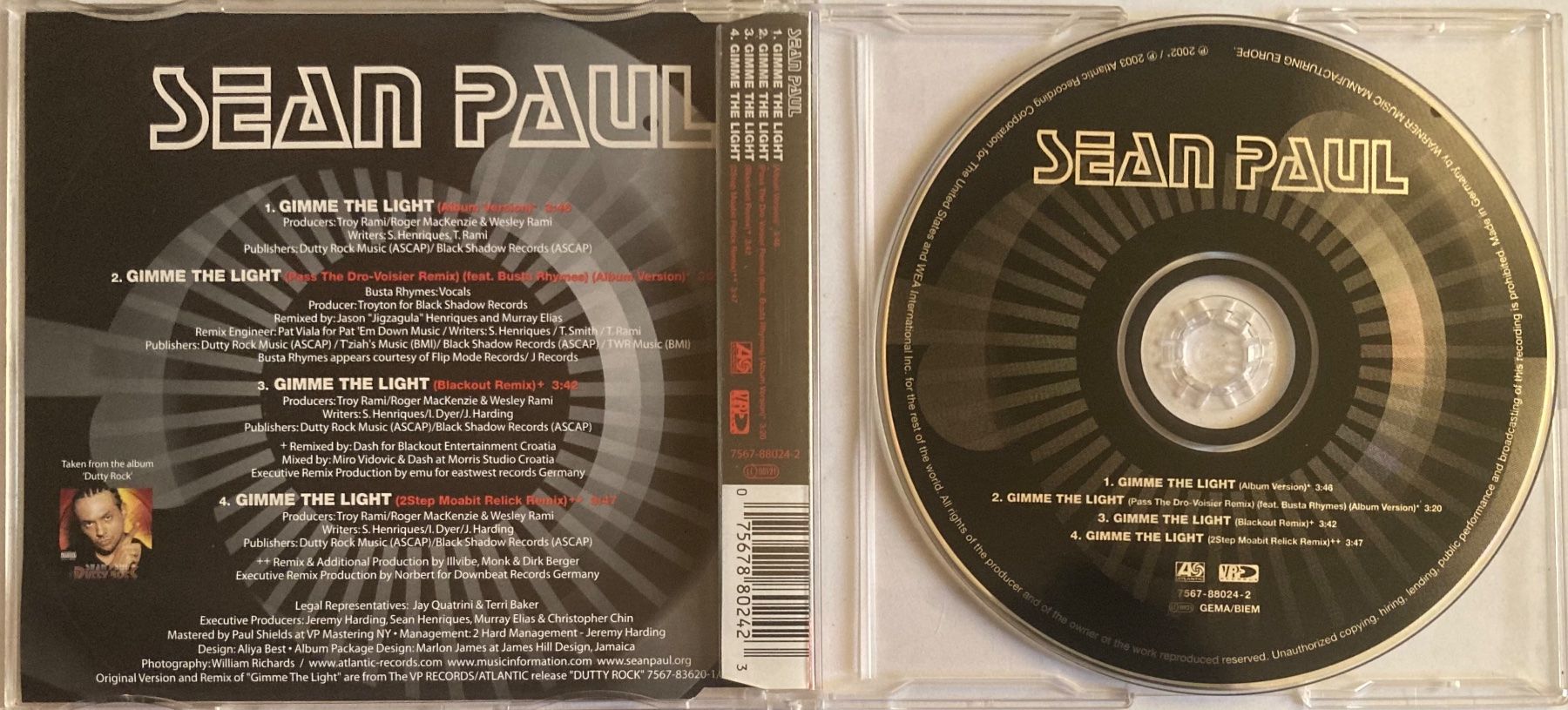 CD: SEAN PAUL - GIMME THE LIGHT – Usato da Poliez-Pittet venduto da Newtown-Records 1