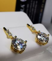 Boucles d'oreille argent avec diamants de moissanite de 2 ct