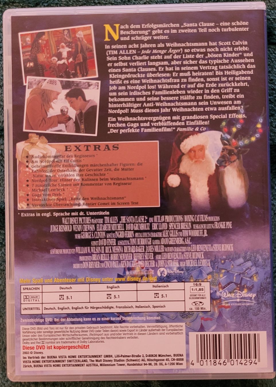 Tutti i DVDs: SANTA CLAUSE - Disney Geschenkbox mit 3 DVD's – Usato da Würenlos venduto da Felisha 7