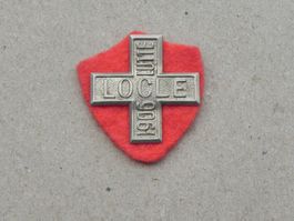 Abzeichen Brosche Kant. Schwingfest Schwingen Locle NE 1906