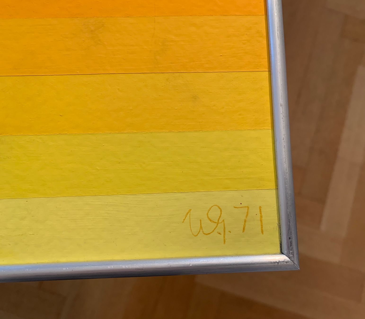 Dipinti: Original CH Willi Gutmann Acrylgemälde 1971 Augustbild Nr 9 – Usato da Meilen venduto da duppa 4