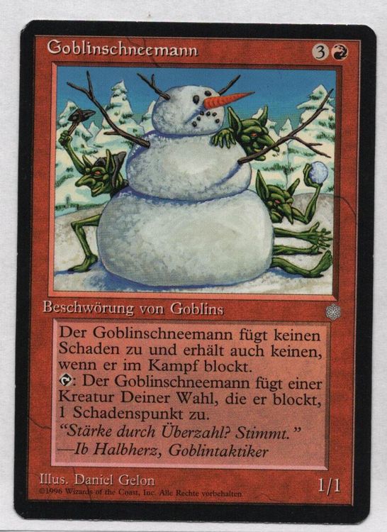 Goblinschneemann (Goblin Snowman) MtG, Ice Age DE | Kaufen auf Ricardo