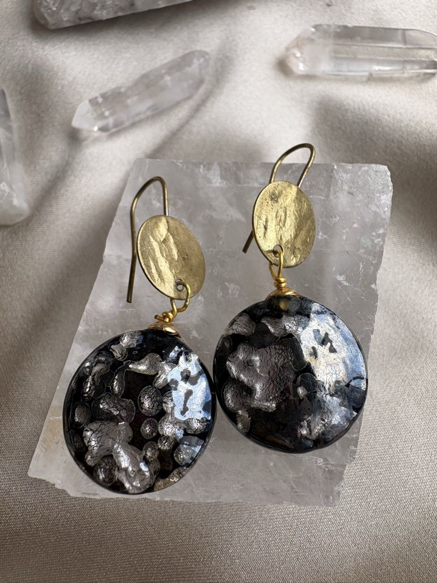 Ohrringe & -stecker: Boho Statement Ohrringe Schwarz Goldfarben Vintage – Gebraucht aus Zürich von CICI-CuratedVintage 2