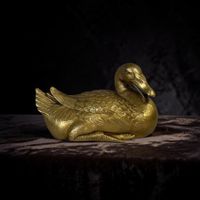 Mandarinente Figur wertige Bronze Feng Shui Skulptur China