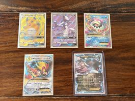 Pokémon Karten Sammlung – Mewtu Raichu Palkia EX 5 Karten