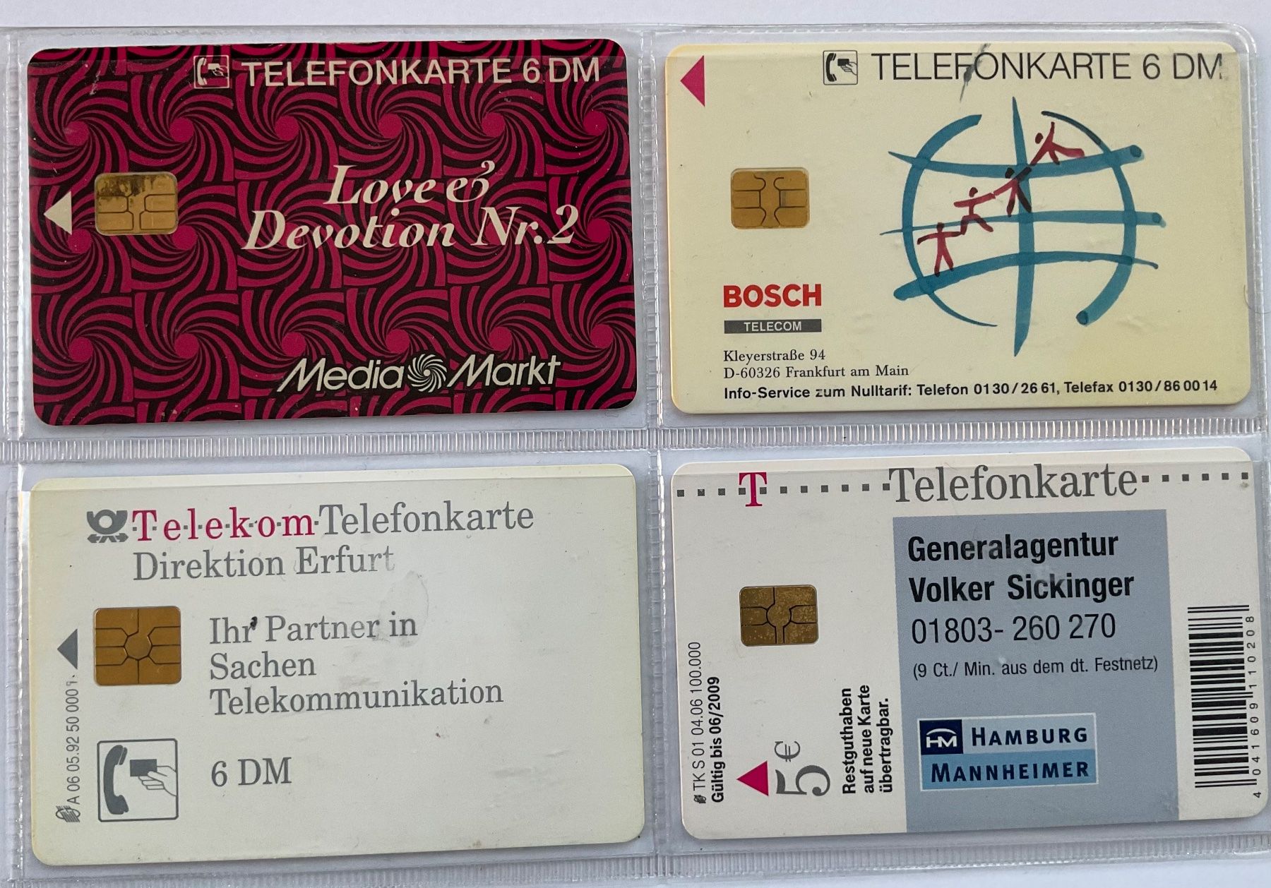 Schede telefoniche: 4 Telefonkarten Deutschland – Usato da Winterthur venduto da Grap75 1
