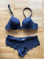 Calvin Klein - BH 75A und Spitzen Slip S - Set - in blau