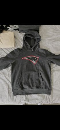 New England Patriots NFL Hoodie, Grey, Size L 🏈