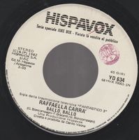 7 " CARRA’ RAFFAELLA / YAZOO BALLO BALLO / DON'T GO juke box