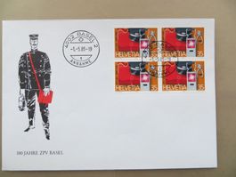 Sonderbrief 4erBlock Zugpersonalverband Basel 1985
