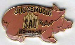 Placchette & Badge: Guggemusig Sauknapp Herisau – Usato da Hinterkappelen venduto da Schampus