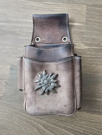 Service Rinds- Leder Portemonnaie mit Edelweiss Applikation