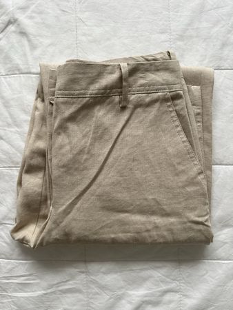 Pantalon Zara lin beige, taille S
