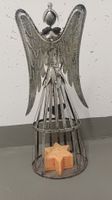 Deko Engel Metall mit Kerze in Sternform guter Zustand