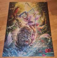 Fantasy Puzzle komplett, Frau mit Tiger, Top Zustand!