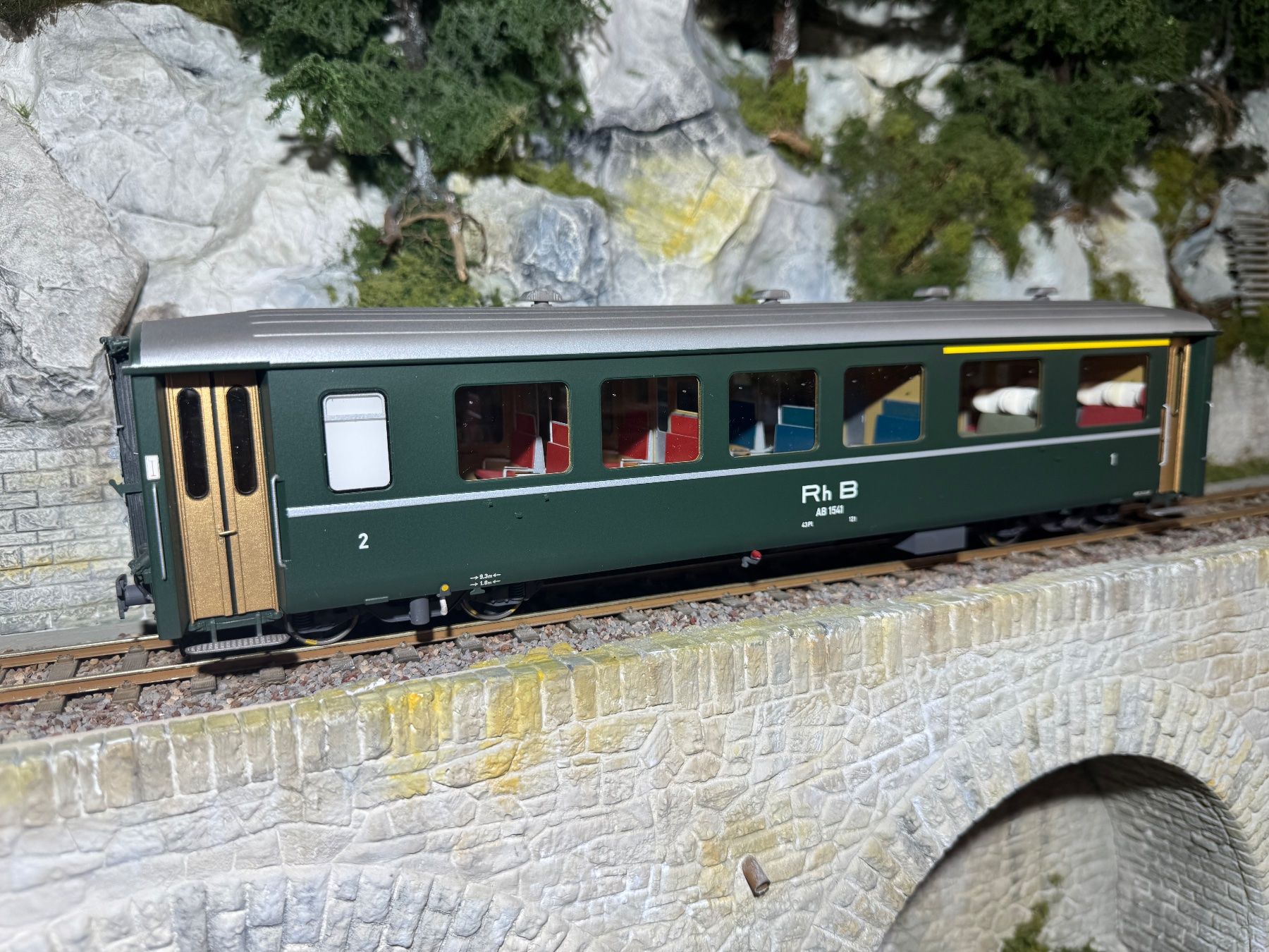 Modelleisenbahnen: Model Rail, Bernina- Wagen- Set, Om – Neu (gemäss Beschreibung) aus Krummenau von ferrotech 5