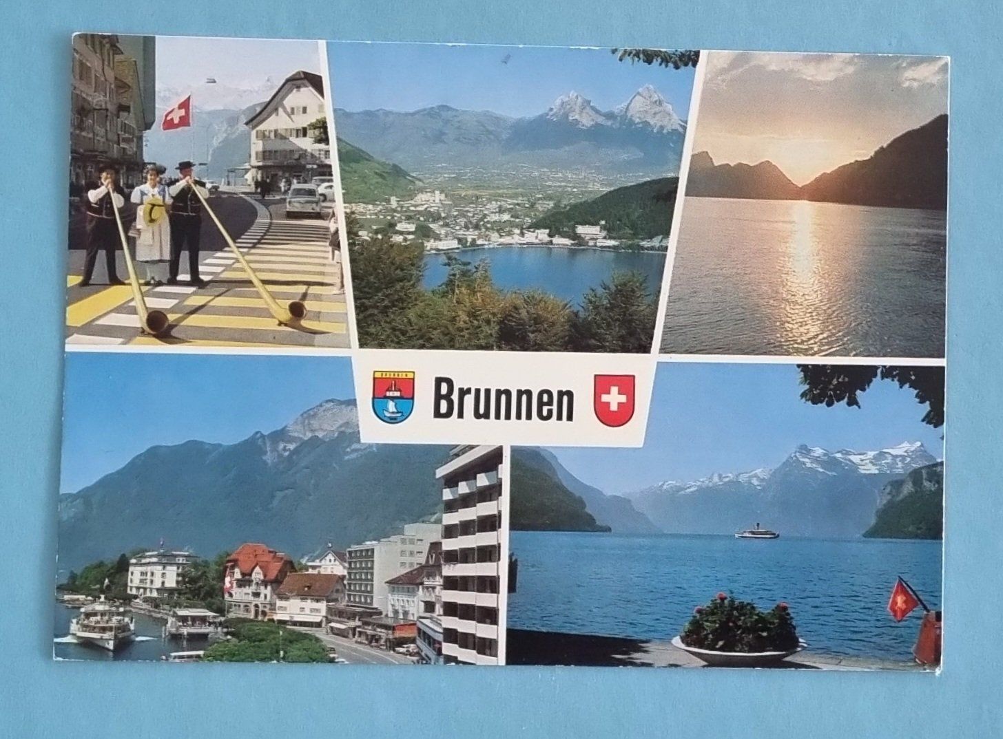 Ansichtskarten: Brunnen - 2 Ansichtskarten gemäss SCANS – Gebraucht aus Rothrist von RROENK 2
