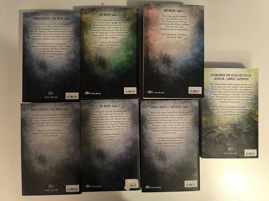 Bücher: The Witcher Bücher/ Hexer-Saga, Andrezej Sapkowski – Gebraucht aus Dietikon von Tigrette2 1