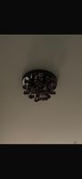 Moderne Deckenlampe mit smoky-lila Glassteinen, neuwertig
