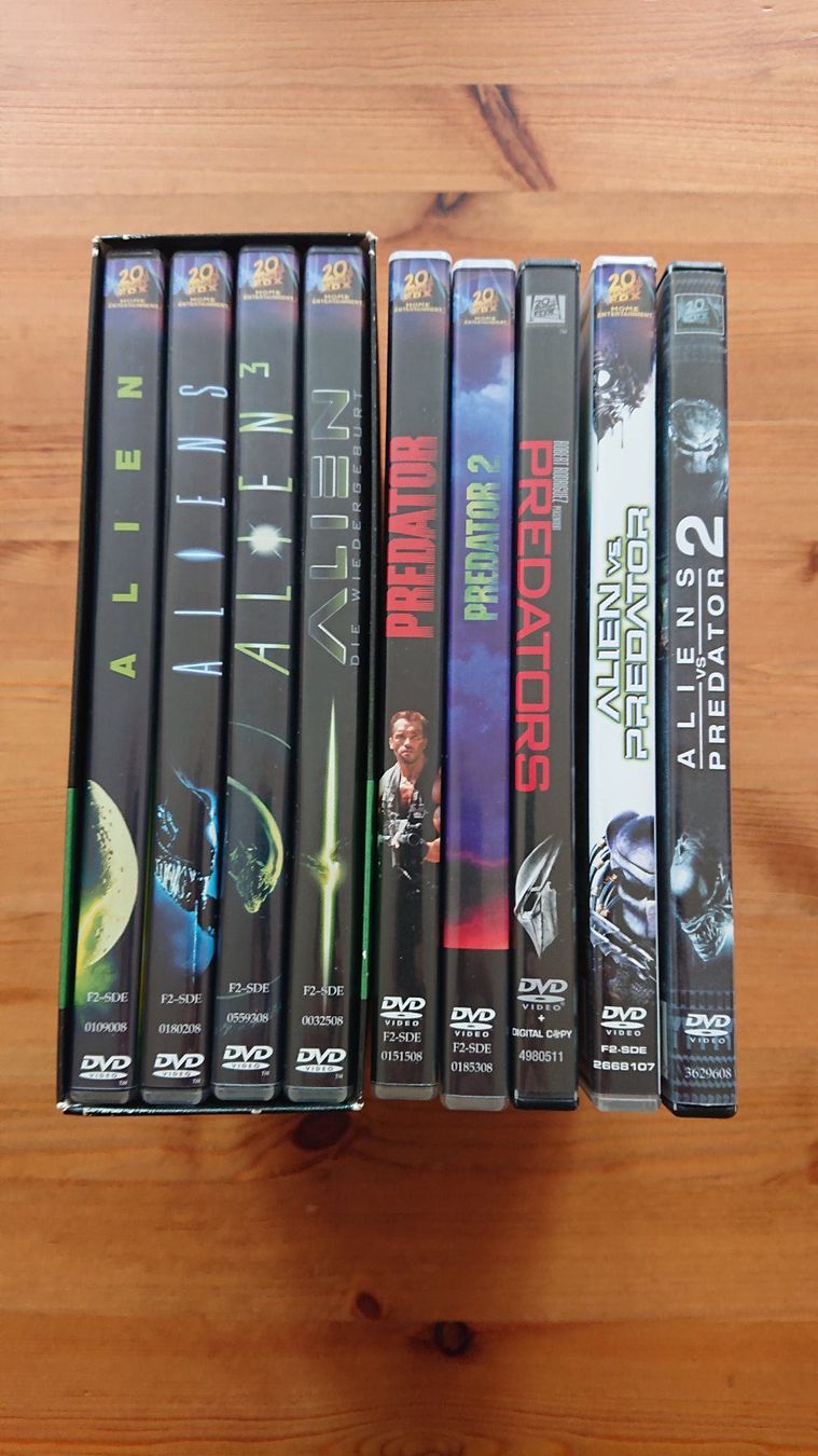 Alle DVDs: ALIEN LEGACY 1 - 4 PREDATOR 1 - 3 ALIEN VS PREDATOR 1&2 DVD – Gebraucht aus Wilderswil von Exebub 9