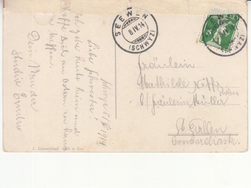 Ansichtskarten: Schwanau 1914 – Gebraucht aus Bürglen TG von StampGraf 1