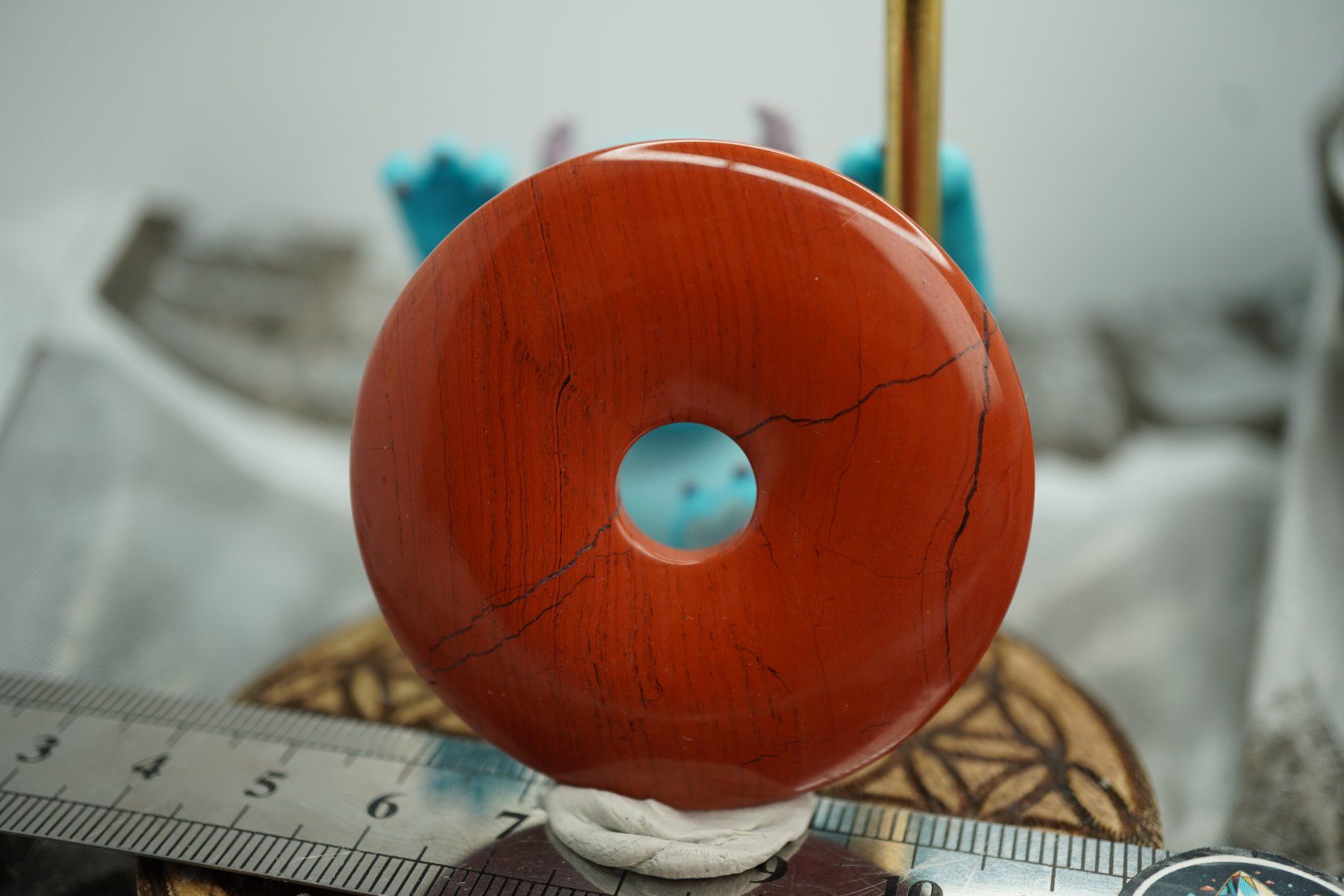 Minerali & Pietre curative: Jaspis Rot    Pi Scheibe  ca 50mm   ab  1.-     Räumung – Nuovo e nell'imballaggio originale da Eschenbach SG venduto da topstone 5