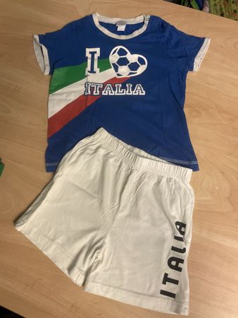 Pyjama Set: "I ❤️ Italia" - Shirt + Shorts, 98